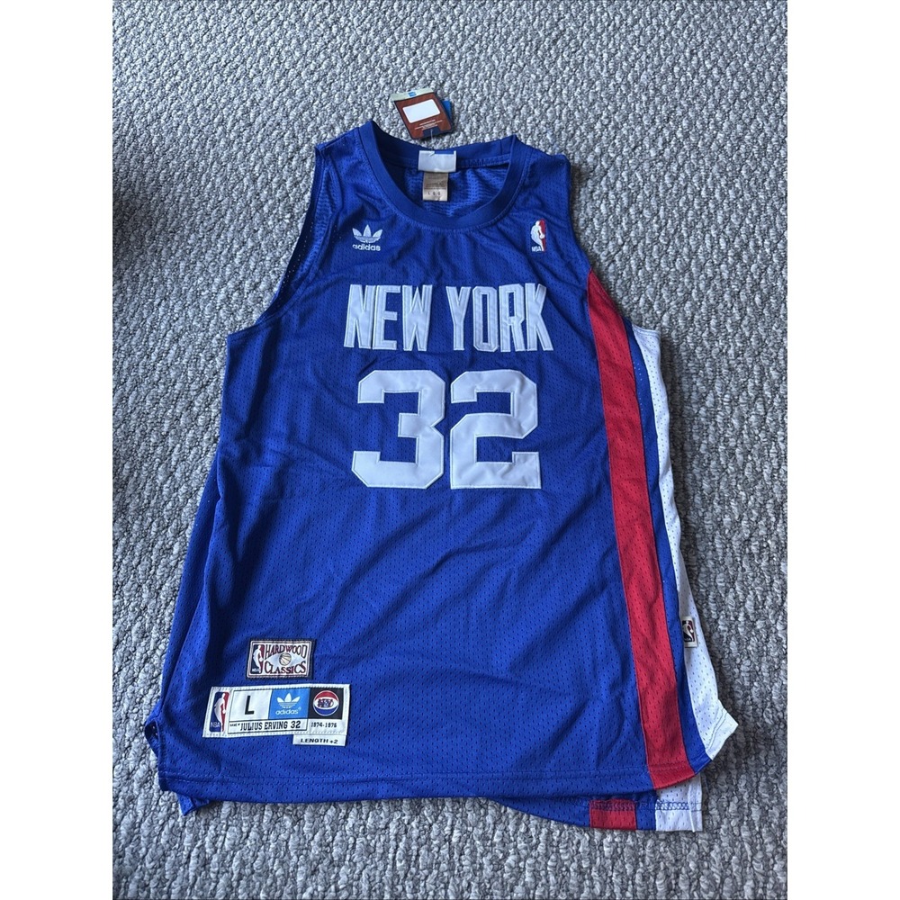 Julius Erving Hardwood Classics New York Nets 1974-75 ABA Large Jersey NWT